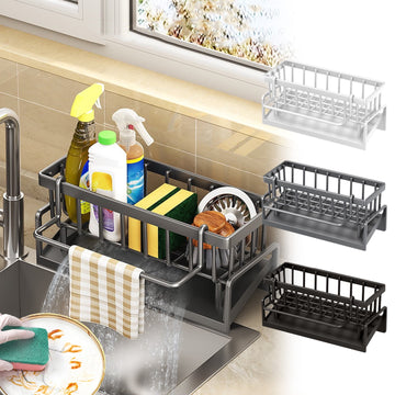 Vortaz Kitchen Sink Caddy Sponge Holder White