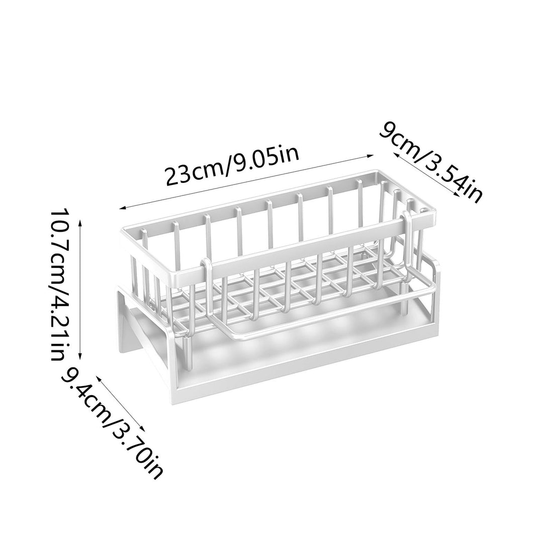 Vortaz Kitchen Sink Caddy Sponge Holder White