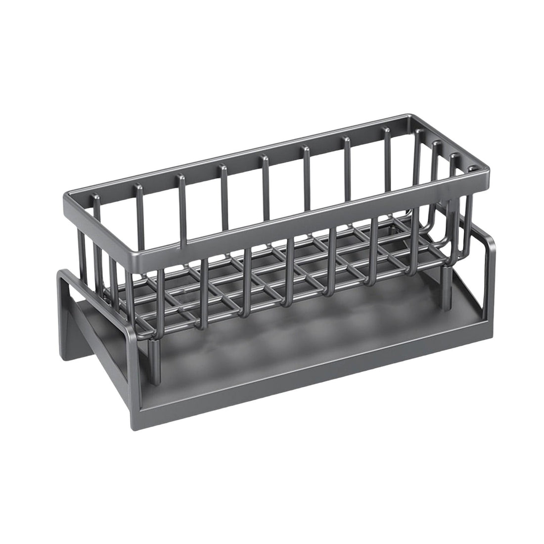 PALIFEUR Rustproof Stainless Steel Kitchen Sink Sponge Holder Gray