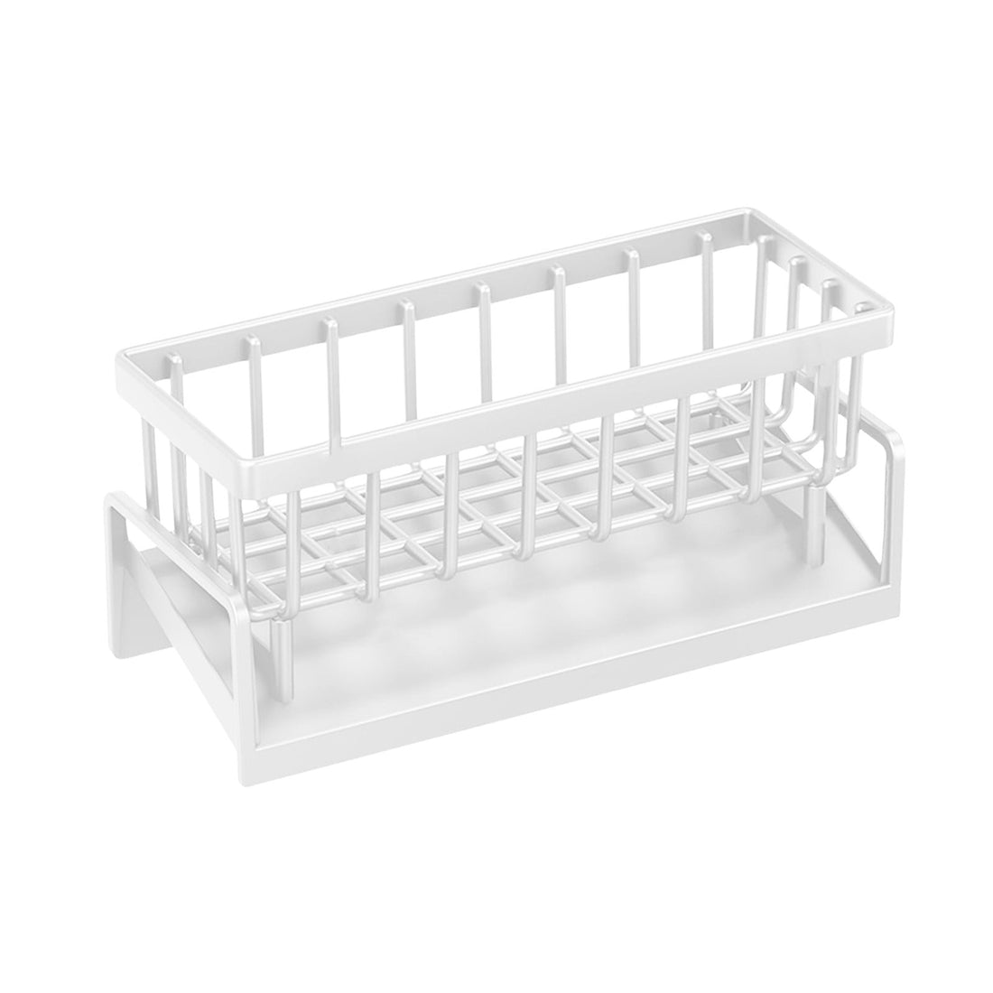 PALIFEUR Rustproof Stainless Steel Kitchen Sink Sponge Holder White