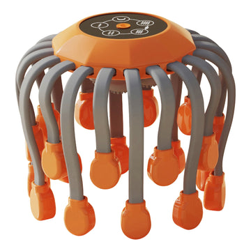 Vortaz Motorised Head and Scalp Massager 20 Nodes 5 Modes Orange