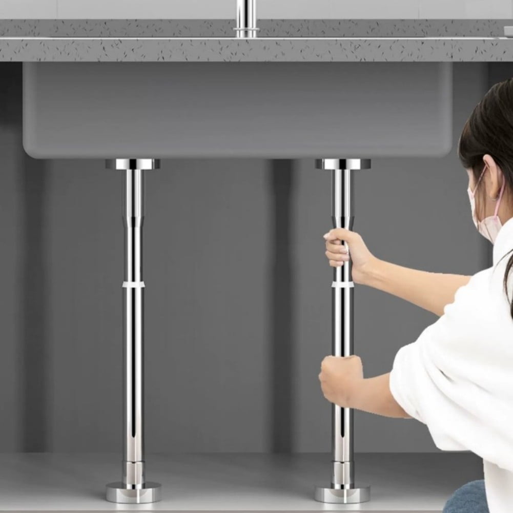 Vortaz Adjustable Sink Support Brackets 2-Pack Silver