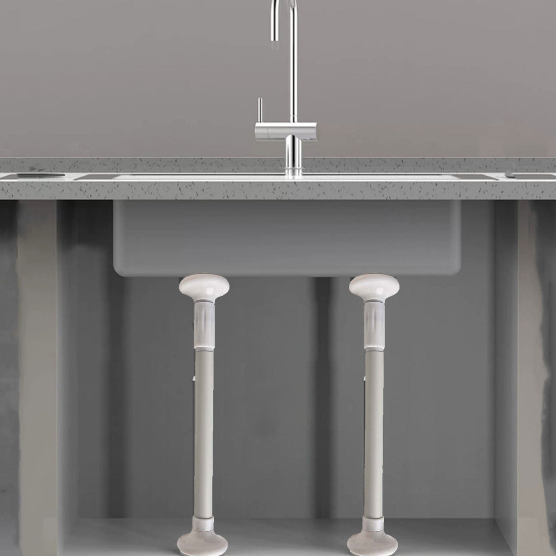 Vortaz Adjustable Sink Support Brackets 2-Pack White