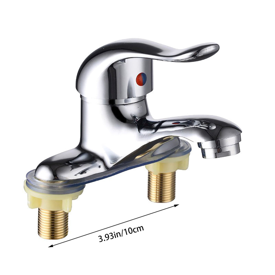 Vortaz 2-Hole Basin Mixer Tap Hot and Cold Water Alloy Silver