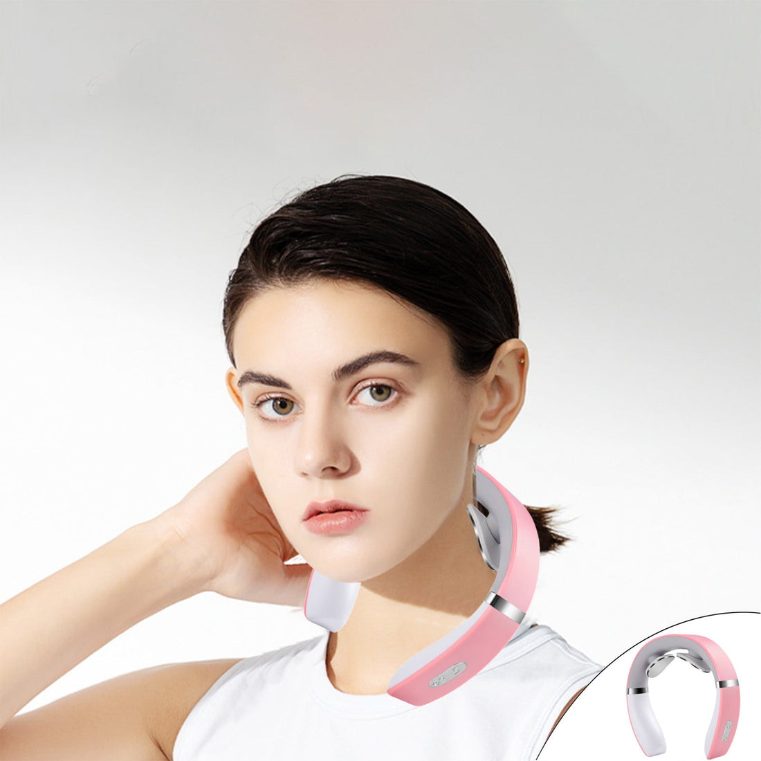 Vortaz 4-Head Electric Neck Massager 10 Modes 16 Levels Pink