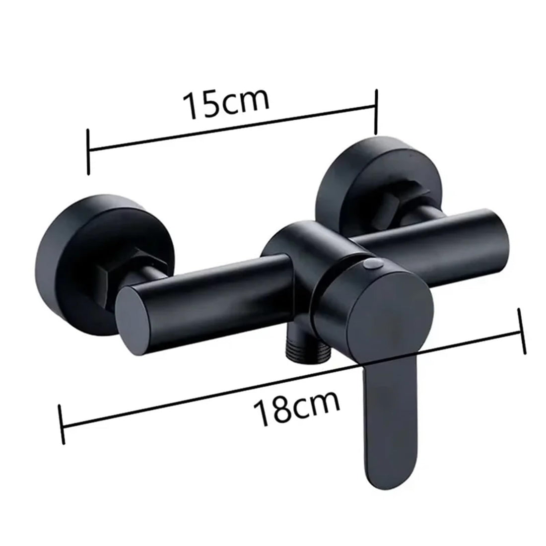 StHaze Shower Mixer Tap with Dual Pull-Up Valve Matte Black