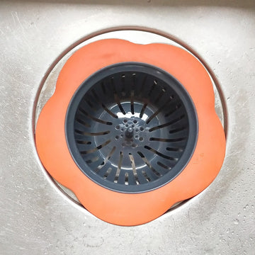 Vortaz Silicone Kitchen Sink Strainer Basket Flower 4.5 inch