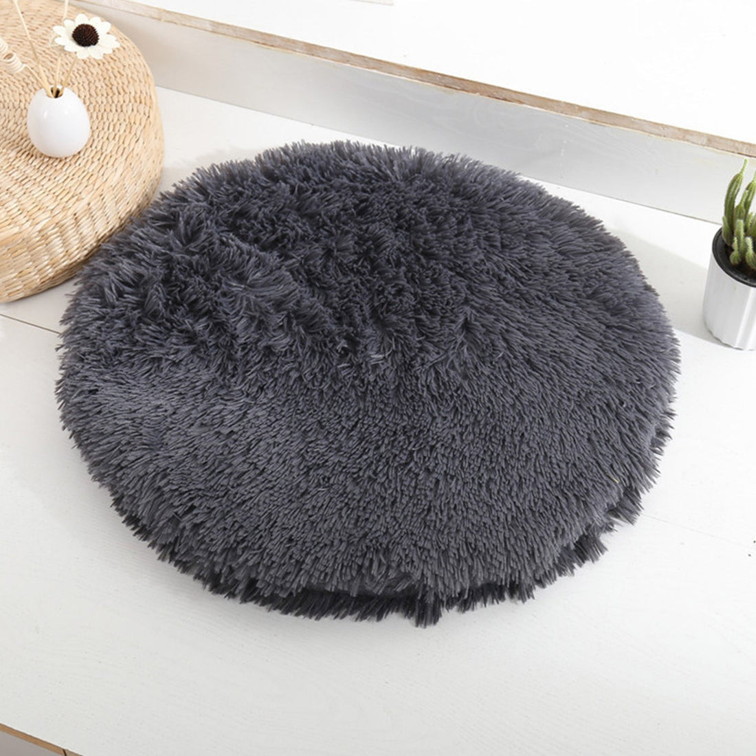 Darzheoy 16 inch Plush Dog Bed Mat AntiSlip Waterproof Black