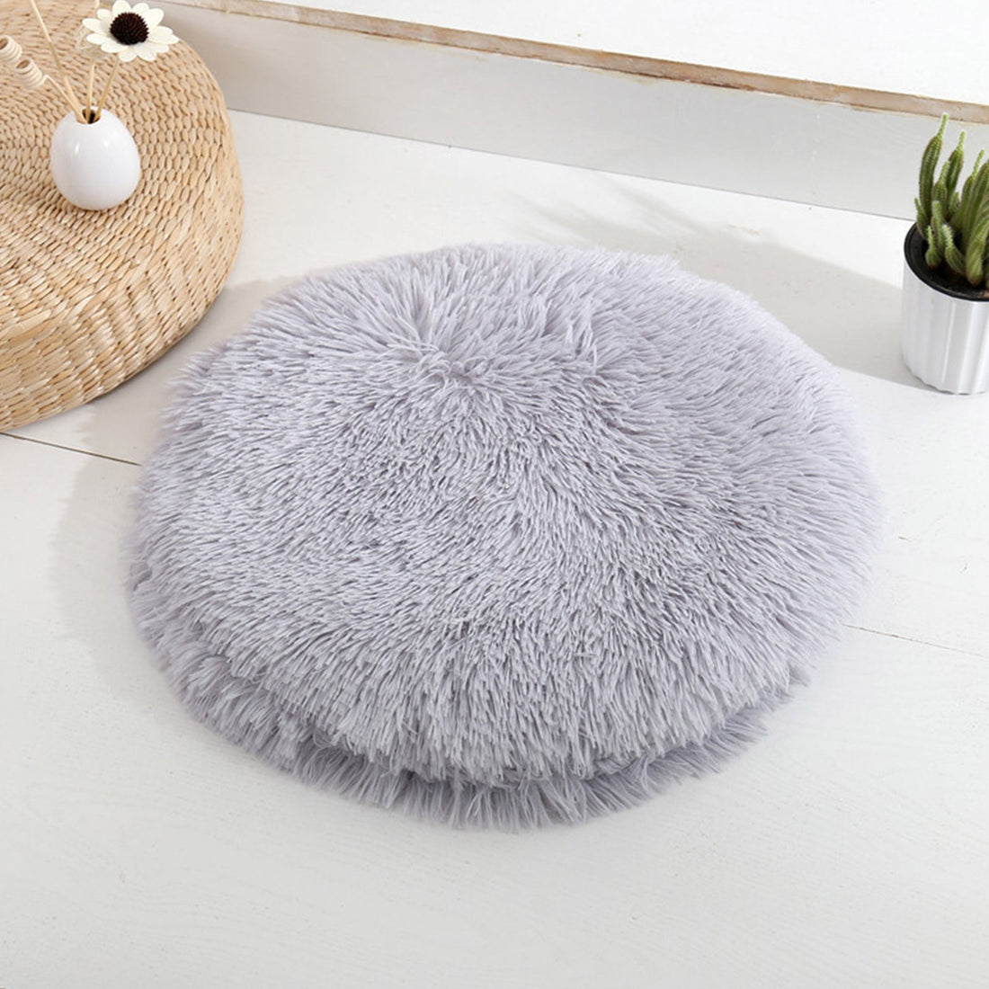 Darzheoy 16 inch Plush Dog Bed Mat AntiSlip Waterproof Gray