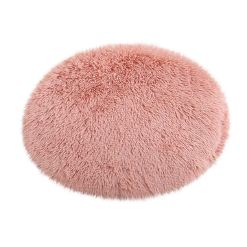Darzheoy Plush Round Dog Bed Mat 40x40cm Pink