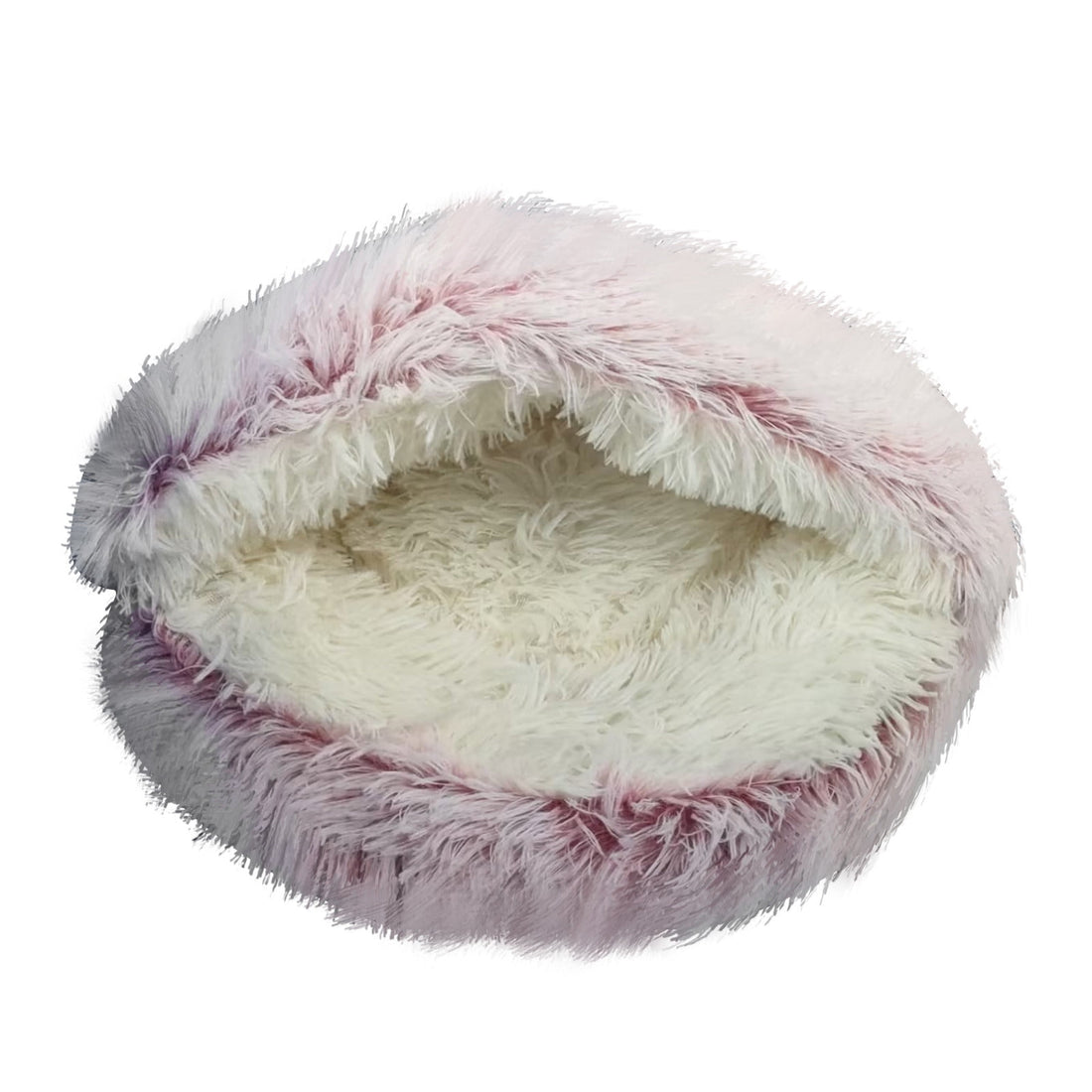 Darzheoy Cat and Small Dog Bed Hooded Cave Plush Washable Purple