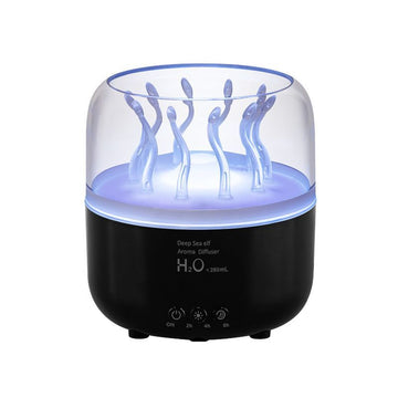 musman Jellyfish Aroma Diffuser with Mood Light 7-Color LED 280ml Black