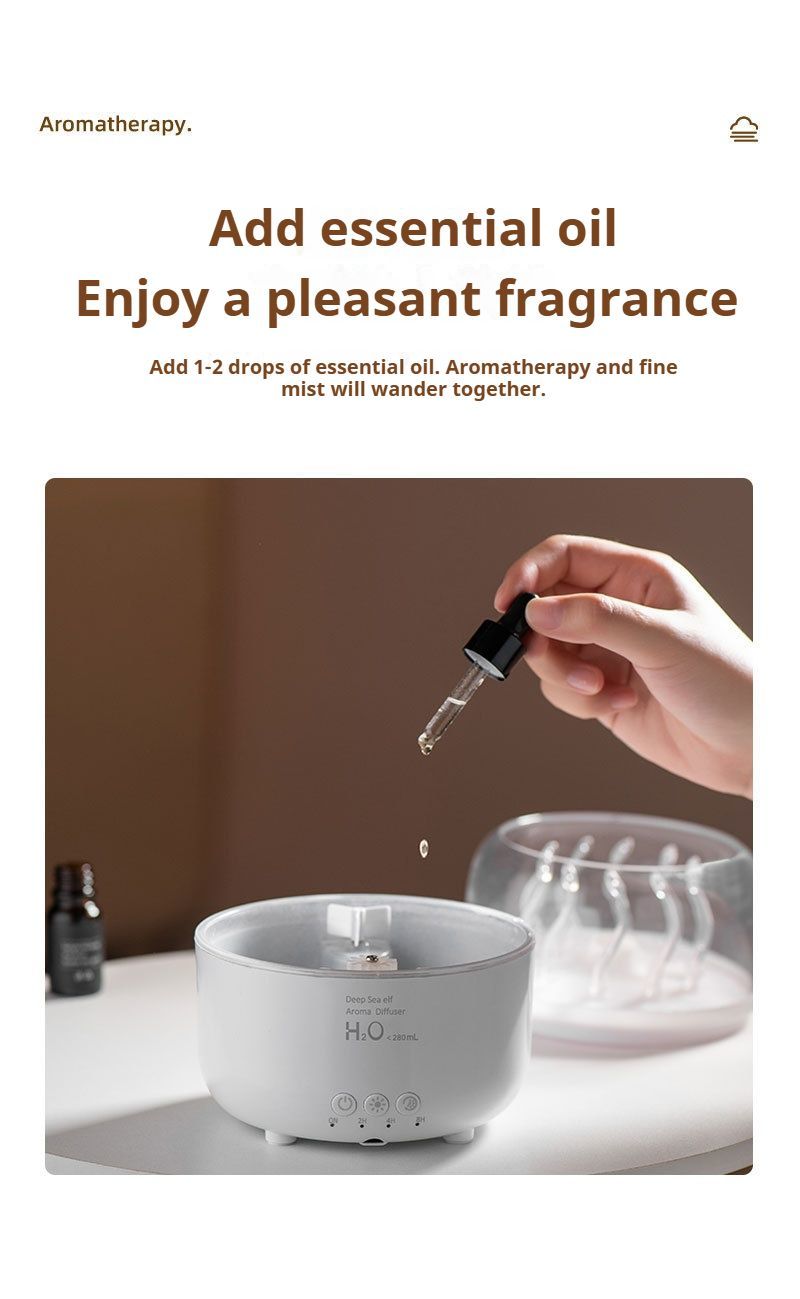 musman Jellyfish Aroma Diffuser with Mood Light 7-Color LED 280ml