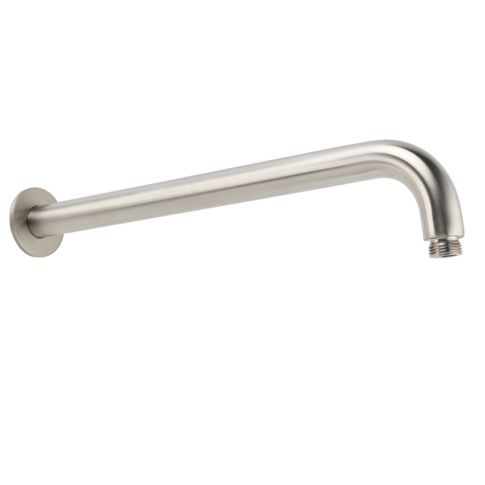 KYLINS Brushed Nickel Round 8in Rain Shower Head Straight Wall Mount Arm Mixer