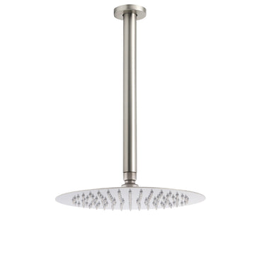 KYLINS Brushed Nickel Rain Shower Head 10 inch Ceiling Mount with Arm