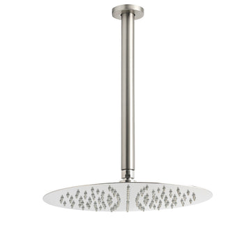 KYLINS Brushed Nickel Rain Shower Head 12 inch Ceiling Mount with Arm