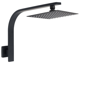 KYLINS Rain Shower Head Wall Mounted 200mm Matt Black