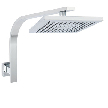 KYLINS Rain Shower Head Square 200mm ABS with Brass Arm Chrome