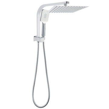 KYLINS Dual Square Rain Shower Set 10 inch Handheld Spray Diverter Wall Arm Set