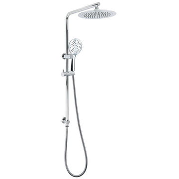 KYLINS Chrome Rain Shower System 3 Mode Handheld Slide Rail Diverter Set Plastic