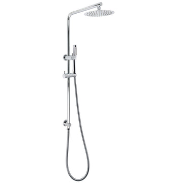 KYLINS Chrome Rain Shower Head Single Mode Brass Handheld Spray Rail Arm 200mm