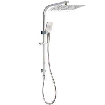 KYLINS Brushed Nickel 2-in-1 Rain Shower Head 300mm 3 Mode Handheld Sliding Rail
