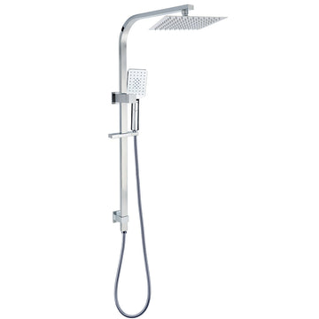 KYLINS Twin Square Rain Shower Set 8 inch 3 Function Handheld Rail Arm Combo