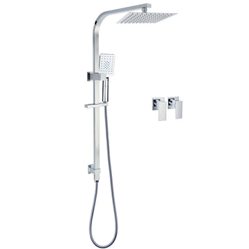 KYLINS Rain Shower Head System with Twin Taps 8 Inch Chrome
