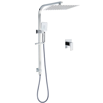 KYLINS Rain Shower Head System with Mixer 12 Inch Chrome
