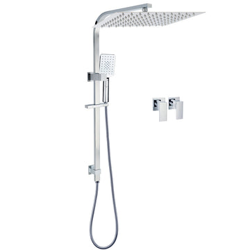 KYLINS Rain Shower Head System with Twin Taps 16 Inch Chrome