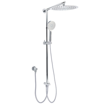 KYLINS Chrome Rain Shower Head 3 Mode Handheld Wall Rail 12 inch