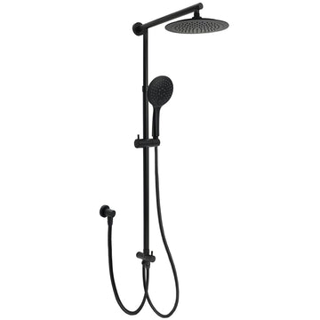 KYLINS 2-in-1 Round Rain Shower Head with Handheld Matt Black