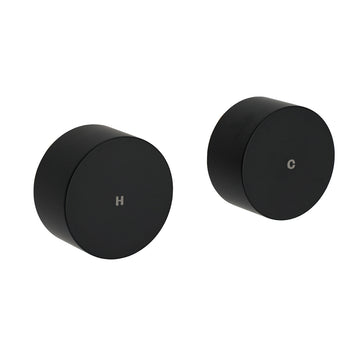 Matt Black Twin Shower Taps Set Stainless Steel