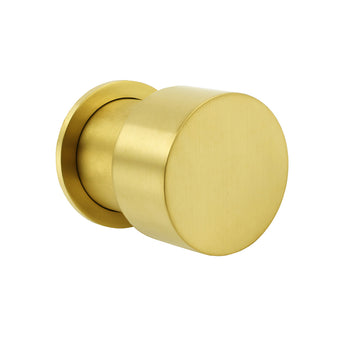 Vortaz Brushed Gold Round Knob Shower Mixer Tap Stainless Steel