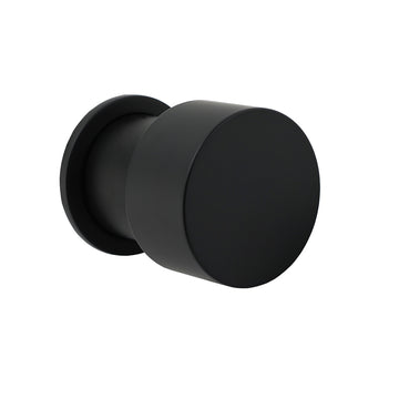 Vortaz Matt Black Round Knob Shower Mixer Tap Concealed