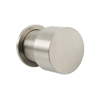 Vortaz Brushed Nickel Round Knob Shower Mixer Tap Stainless Steel