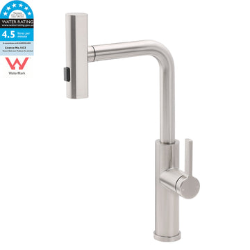 3 Mode Pull-Out Kitchen Mixer Tap Brushed Nickel 6 Star