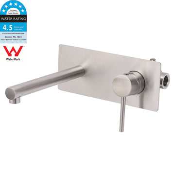 KYLINS Wall Mounted Basin Mixer Tap Brushed Nickel