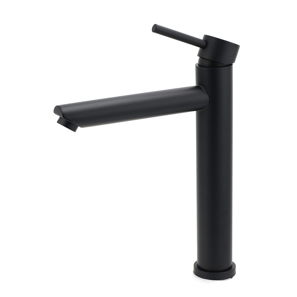 KYLINS Basin Mixer Tap Deck Mount Stainless Steel Matt Black