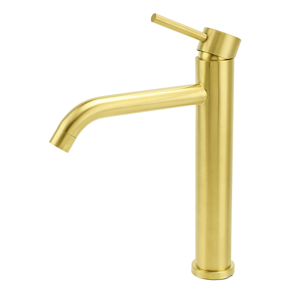 KYLINS Brushed Gold Tall Kitchen Mixer Tap WELS 4 Star