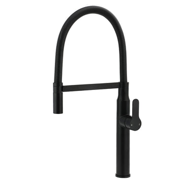 KYLINS Matt Black Kitchen Mixer Tap with Pull Out Spout