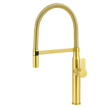 KYLINS Brushed Gold Pull-Out Kitchen Mixer Tap 360 Swivel WELS 5 Star