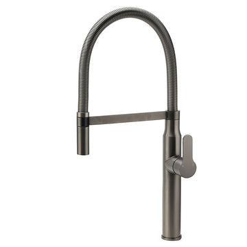 KYLINS Gun Metal Kitchen Mixer Tap with Pull Out Spout