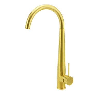 KYLINS Brushed Gold Swivel Kitchen Mixer Tap WELS 4 Star