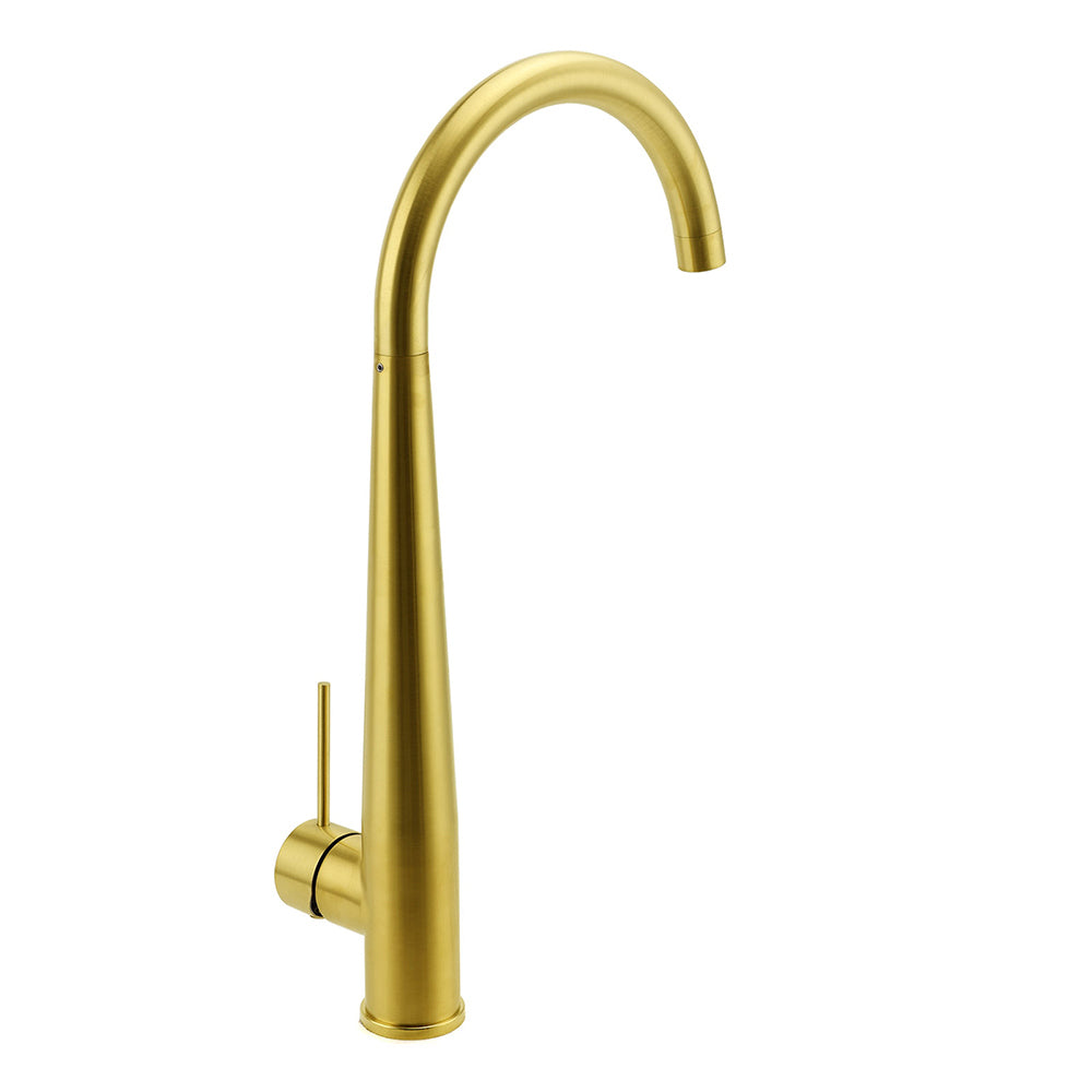 KYLINS Brushed Gold Swivel Kitchen Mixer Tap WELS 4 Star