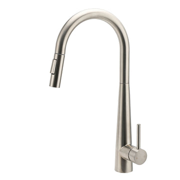 KYLINS Pull Out Kitchen Mixer Tap 2 Spray Modes Stainless Steel Brushed Nickel
