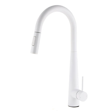 KYLINS Matte White 2 Mode Spray Kitchen Mixer Tap