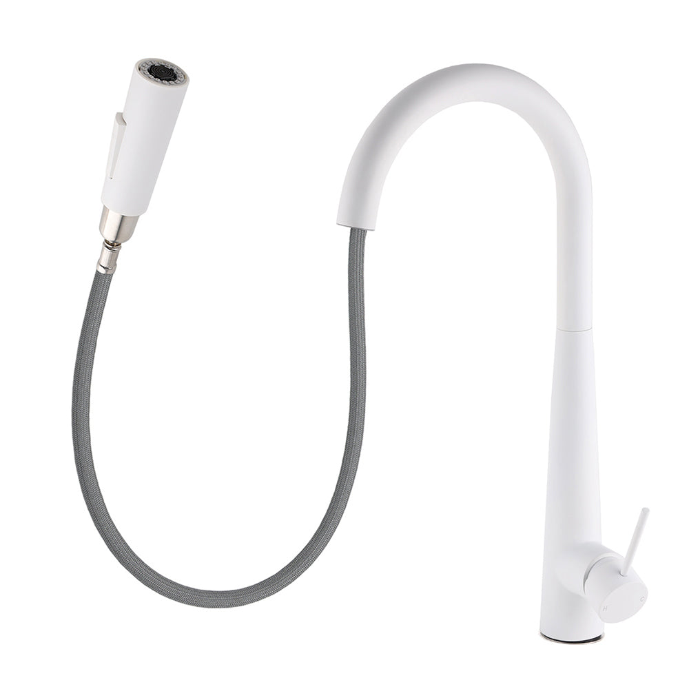 KYLINS Matte White 2 Mode Spray Kitchen Mixer Tap
