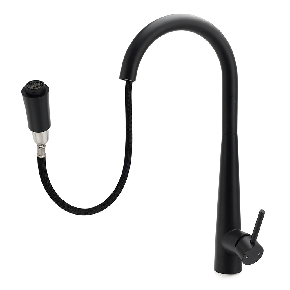 KYLINS Matt Black Pull-Out Kitchen Mixer Tap WELS 5 Star
