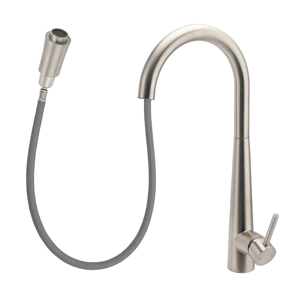 KYLINS Brushed Nickel Pull-Out Kitchen Mixer Tap WELS 5 Star